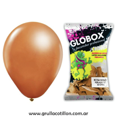 BOLSA GLOBO PERLADO ROSE GOLD 12" x50