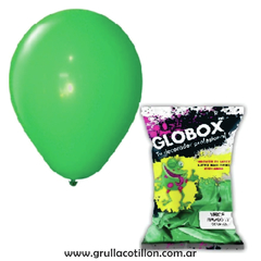 BOLSA GLOBO PERLADO VERDE 12" x50