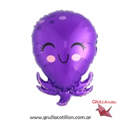 GLOBO PULPO LILA 55 CM