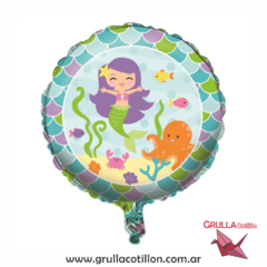 GLOBO SIRENA Y MAR 18"