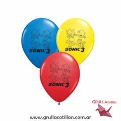 GLOBO ESTAMPADO SONIC x5 - comprar online