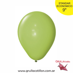 GLOBO STANDAR VERDE MANZANA 9" x10