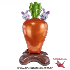 GLOBO SUPER ZANAHORIA CON CONEJITOS PASCUAS 1.20 metro