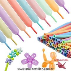 GLOBOS GLOBOLOGIA COLORES PASTEL x10 (Elegir color)