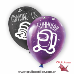 GLOBOS ESTAMPADOS AMONG US x6