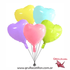 GLOBO CORAZÓN PASTEL 18"