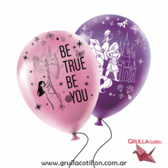 GLOBOS ESTAMPADOS PRINCESAS x6