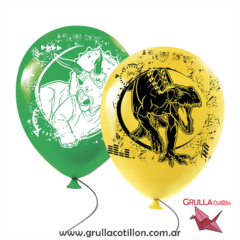 GLOBOS ESTAMPADOS JURASSIC x6