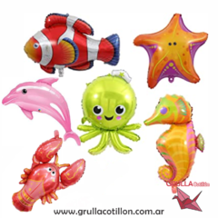 GLOBOS SUPER FONDO MAR 65 cm (ELEGIR MODELO)
