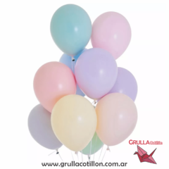 GLOBOS COLORES PASTEL 12" x10 SURTIDOS