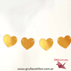 GUIRNALDA CORAZONES DORADOS - comprar online