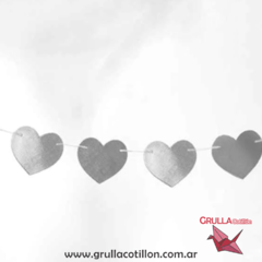 GUIRNALDA CORAZONES PLATEADOS - comprar online