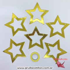 GUIRNALDA ESTRELLAS CALADAS DORADAS
