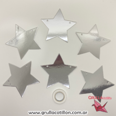 GUIRNALDA ESTRELLAS PLATEADAS