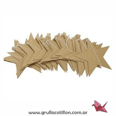 GUIRNALDA ESTRELLITAS DORADAS GLITTER - comprar online