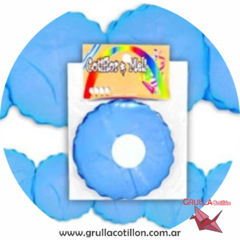 GUIRNALDA PAPEL CIRCULAR CELESTE