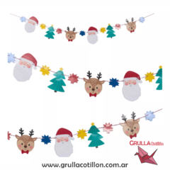GUIRNALDA NAVIDAD PAPA NOEL Y AMIGOS