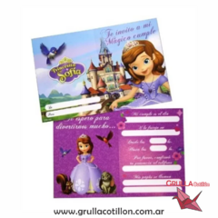 INVITACION PRINCESITA SOFIA x10