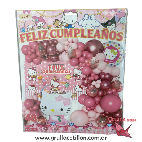 KIT DECORACION - HELLO KITTY (48 articulos) - comprar online