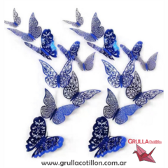 MARIPOSAS CALADAS AZUL x6 - comprar online