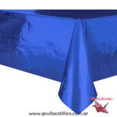MANTEL METALIZADO AZUL
