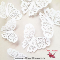 MARIPOSAS CALADAS BLANCAS x6 - comprar online