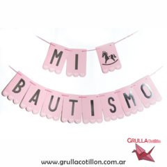BANDERIN MI BAUTISMO (Elegir color) en internet