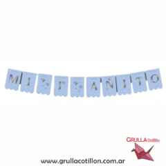 BANDERIN MI PRIMER AÑITO CELESTE - comprar online