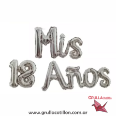 GLOBO FRASE MIS 18 AÑOS CURSIVA (Elegir color) - tienda online