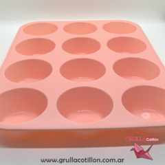 MOLDE CUPCAKE x12 - COLORES PASTEL - Grulla Mayorista