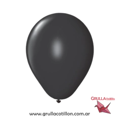 GLOBO PERLADO NEGRO 12" x10