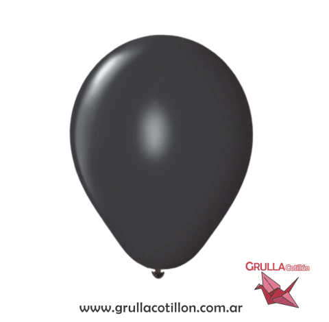 GLOBO PERLADO NEGRO 12" x10