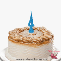 VELA NUMERITO GIBRE CELESTE (Elegir numero) - comprar online