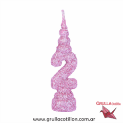VELA NUMERITO GIBRE ROSA (Elegir numero)