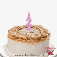 VELA NUMERITO GIBRE ROSA (Elegir numero) - comprar online