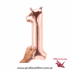 GLOBO NUMERO ROSE GOLD  16" - comprar online