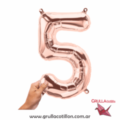 Imagen de GLOBO NUMERO ROSE GOLD  16"