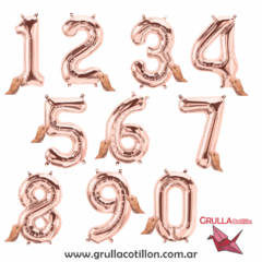 GLOBO NUMERO ROSE GOLD  16"
