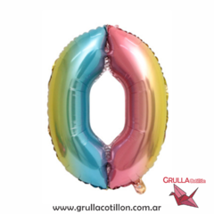 GLOBO NUMERO PASTEL MULTICOLOR 32" - tienda online