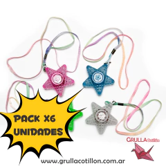 PACK COLGANTE ESTRELLA LUMINOSO x6
