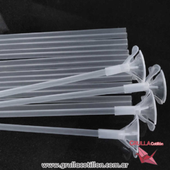 PALITO PARA GLOBO CRISTAL x25 unidades