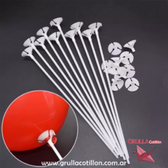 BOLSA PALITOS PARA GLOBOS BLANCOS x100