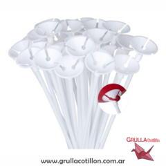BOLSA PALITOS PARA GLOBOS BLANCOS x100 - comprar online