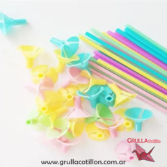 PALITO PARA GLOBO COLOR PASTEL x25 unidades - comprar online