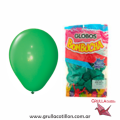 PACK GLOBO PERLADO 9" VERDE OSCURO x25