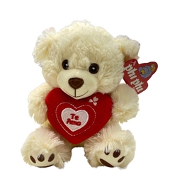 PELUCHE OSITO CON CORAZON 20 cm.