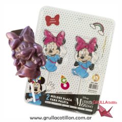 MOLDE PLACA PALETA MINNIE x2