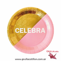 PLATO CELEBRA ROSA x6