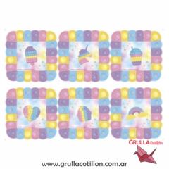 PLATO CUADRADO POP IT x8 - comprar online