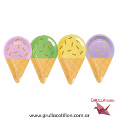 PLATO FORMA HELADITO PASTEL x4